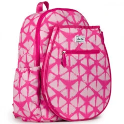 Ame & Lulu Junior Love Tennis Backpack (Bubblegum Shibori) -Tennis Equipment Shop JLTBP261 ameandlulu jr love tennis backpack bubblegum shibori side 1000 1000