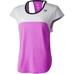 Dunlop Women’s Performance Game Shirt (Mesh Stripe Pink)