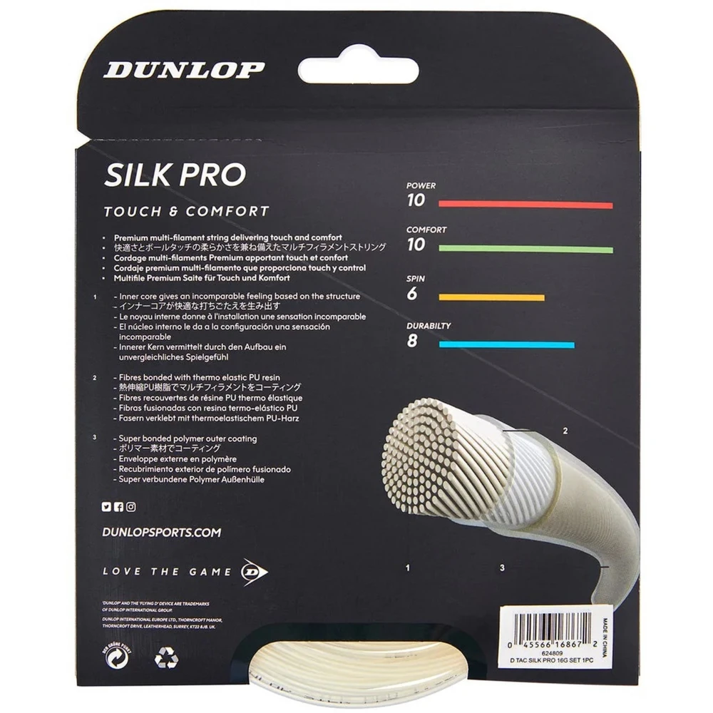 Dunlop Silk Pro 17g Tennis String (Set) 4 Dunlop Silk Pro 17g Tennis String (Set) - Image 2