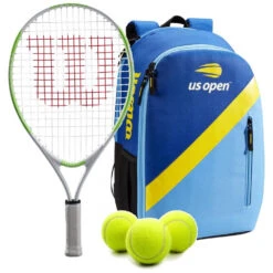 Wilson US Open Junior Tennis Racquet Bundled W US Open Backpack & 3 Balls