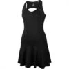 DUC Faith Women’s Ruched/Flounce Tennis Dress (Black) -Tennis Equipment Shop W2205 BK DUC Faith Womens Ruched Flounce Tennis Dress Black a 1000 1000
