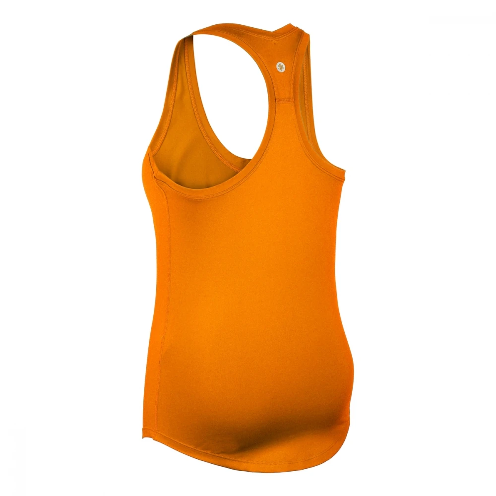 DUC Hailey Women’s Racer-Back Tennis Tank Top (Orange) - Image 2