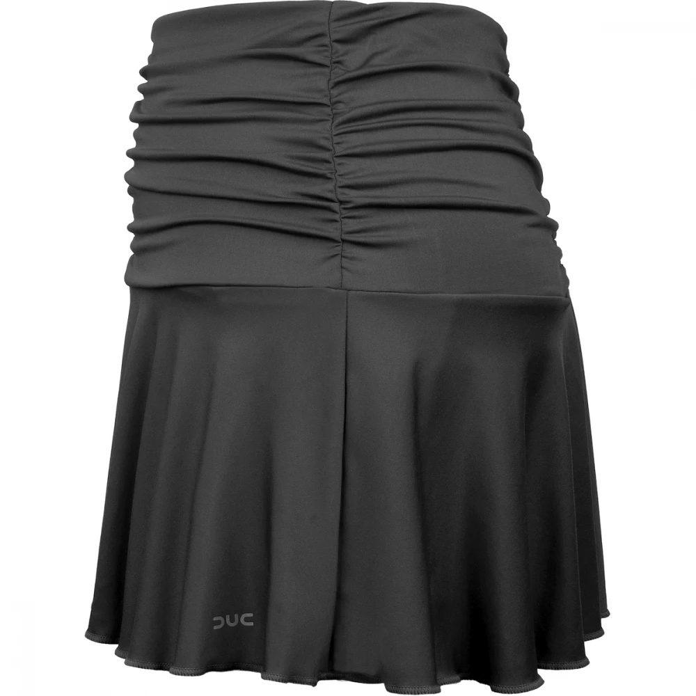 DUC Kourtney Women’s Ruched / Flounce Tennis Skort (Black) - Image 2