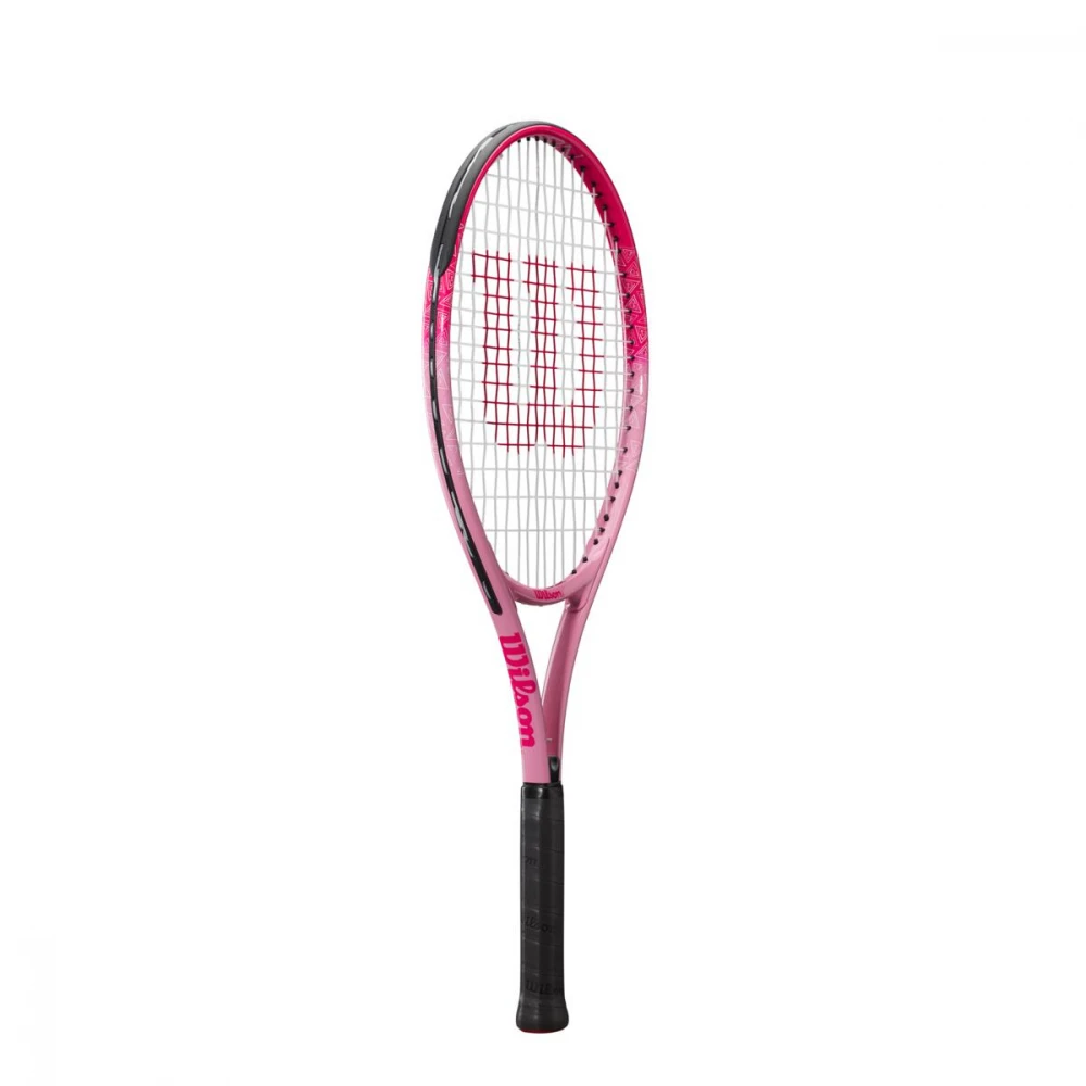 Wilson Burn Pink Junior Tennis Racquet Bundled With A Pink/White Advantage II Tennis Bag - Image 2
