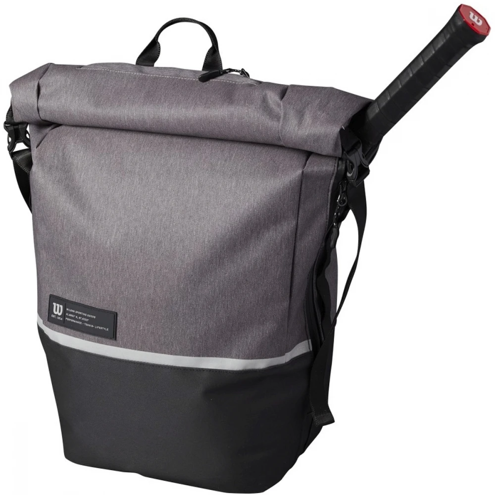 Wilson Roll Top Tennis Backpack (Charcoal) 4 Wilson Roll Top Tennis Backpack (Charcoal) - Image 2