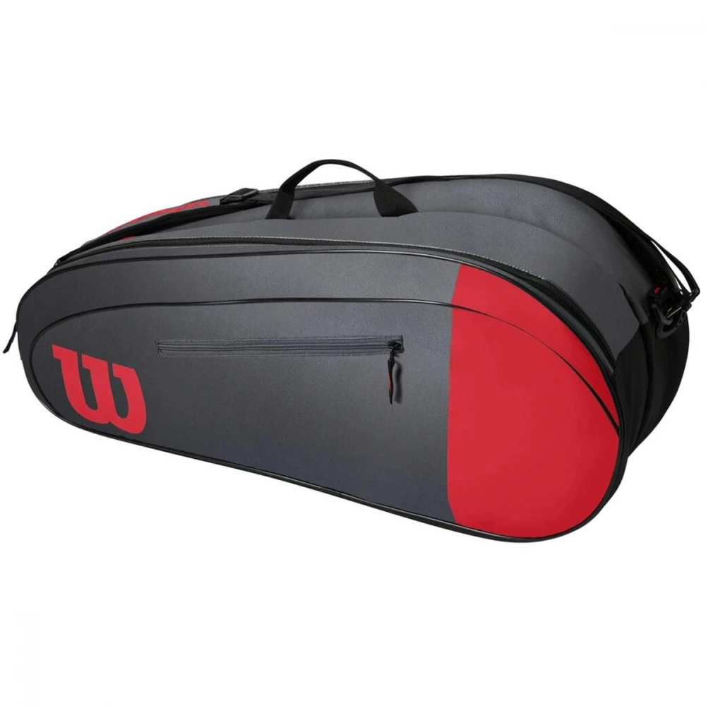 Wilson Team 6 Pack Tennis Bag (Red/Gray) - Image 2