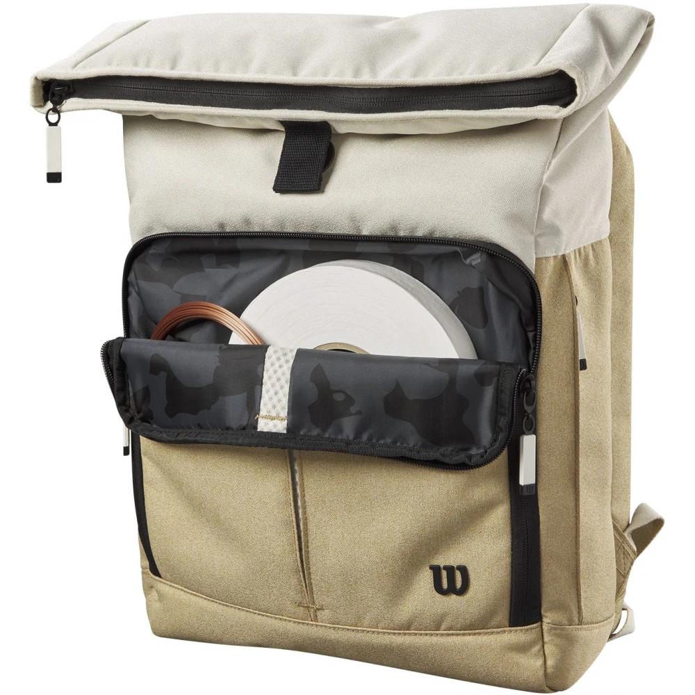 Wilson Women’s Lifestyle Foldover Tennis Backpack (Khaki) 5 Wilson Women’s Lifestyle Foldover Tennis Backpack (Khaki) - Image 3