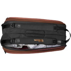 Wilson Super Tour Pro Staff V14 9 Pack Tennis Bag (Copper/Black) -Tennis Equipment Shop WR8024501001U Wilson Super Tour Pro Staff v14 9 Pack Tennis Bag CopperBlack c 1000 1000