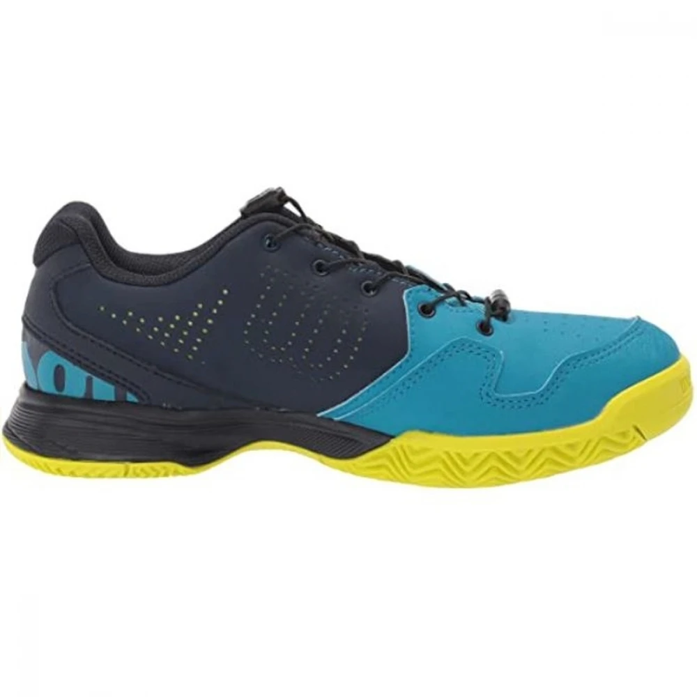 Wilson KAOS Junior QL Tennis Shoes (Barrier Reef/Navy Blazer/Lime Popsicle) 3 Wilson KAOS Junior QL Tennis Shoes (Barrier Reef/Navy Blazer/Lime Popsicle)