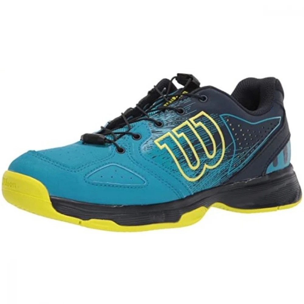 Wilson KAOS Junior QL Tennis Shoes (Barrier Reef/Navy Blazer/Lime Popsicle) 4 Wilson KAOS Junior QL Tennis Shoes (Barrier Reef/Navy Blazer/Lime Popsicle) - Image 2