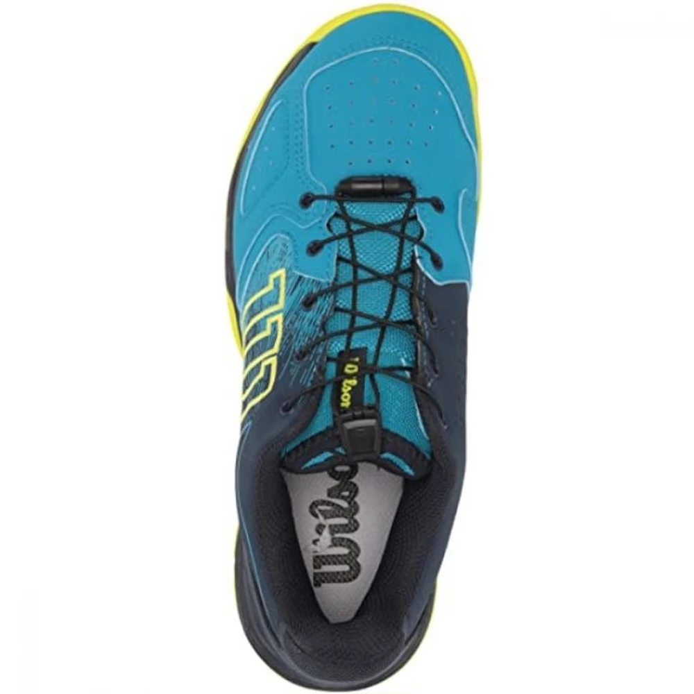Wilson KAOS Junior QL Tennis Shoes (Barrier Reef/Navy Blazer/Lime Popsicle) 5 Wilson KAOS Junior QL Tennis Shoes (Barrier Reef/Navy Blazer/Lime Popsicle) - Image 3