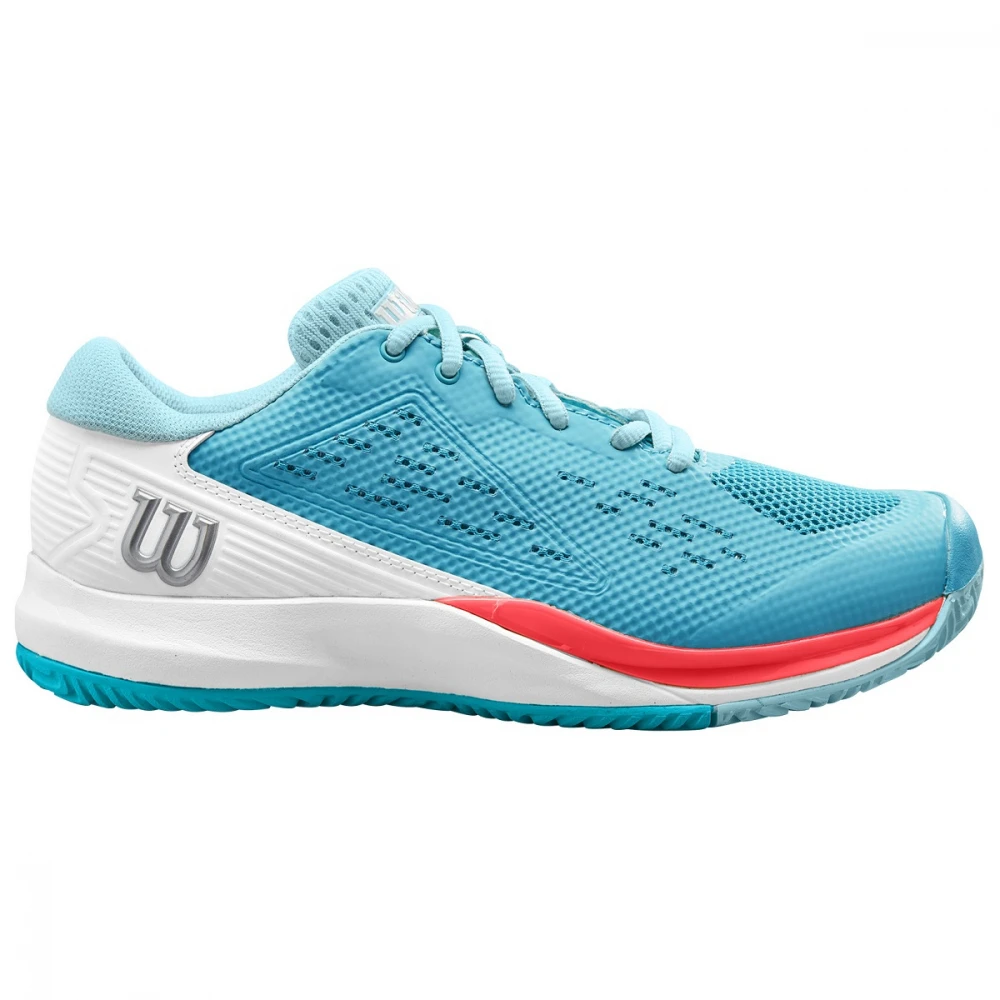 Wilson Women’s Rush Pro ACE Tennis Shoes (Scuba Blue/White/Fiery Coral) 3 Wilson Women’s Rush Pro ACE Tennis Shoes (Scuba Blue/White/Fiery Coral)