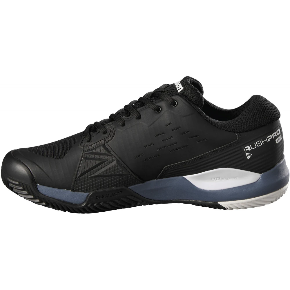 Wilson Men’s Rush Pro Ace Clay Court Tennis Shoes (Black/China Blue/White) - Image 2