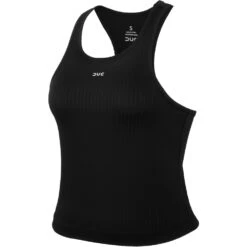 DUC Bonita Women’s Crop Cut Tennis Tank Top (Black)