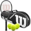 Wilson H2 Hyper Hammer Tennis Racquet Bundled W A Black Advantage II Bag & 3 Balls -Tennis Equipment Shop WilsonH2HyperHammerBndle AdvantageBag Balls Black a 1000 1000