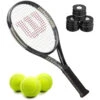 Wilson H2 Hyper Hammer Tennis Racquet Bundled W 3 Overgrips And 3 Tennis Balls -Tennis Equipment Shop WilsonH2HyperHammerBndle BlackOG Balls a 1000 1000