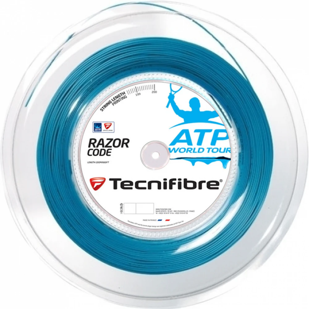 Tecnifibre Razor Code Blue 17g Tennis String (Reel) 3 Tecnifibre Razor Code Blue 17g Tennis String (Reel)
