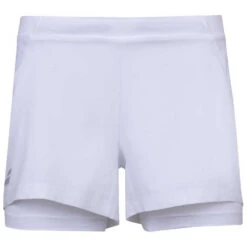 Babolat Girl’s Exercise Tennis Shorts (White/White)