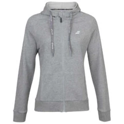 Babolat Women’s Exercise Hooded Tennis Training Jacket (High Rise/Heather)
