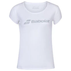 Babolat Women’s Exercise Tennis Training Tee (White/White)