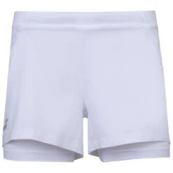 Babolat Women’s Exercise Tennis Training Shorts (White/White)