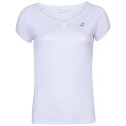 Babolat Women’s Play Cap Sleeve Tennis Top (White/White)