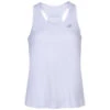 Babolat Women’s Play Cap Sleeve Tennis Tank Top (White/White)