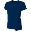 A4 Women’s Cooling Performance Crew Neck Tee (Navy)