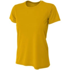 A4 Women’s Cooling Performance Crew Neck Tee (Gold)