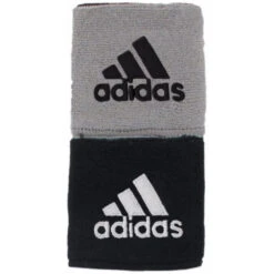 Adidas Interval Reversible Tennis Wristband (Black/White/Silver)