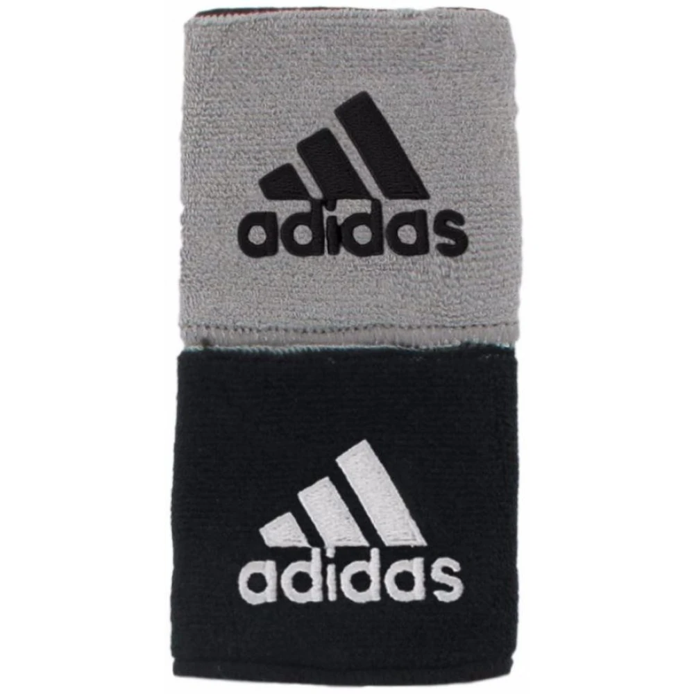 Adidas Interval Reversible Tennis Wristband (Black/White/Silver) 3 Adidas Interval Reversible Tennis Wristband (Black/White/Silver)