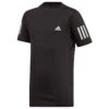 Adidas Junior Boys Club 3-Stripe Tennis Tee (Black/White) -Tennis Equipment Shop du2487 adidas junior boys club 3 stripe tennis tee black white 1000 1000