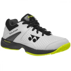 Yonex Junior Power Cushion Eclipsion 2 Tennis Shoes (White/Lime)