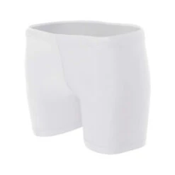 A4 Women’s 4 Inch Compression Short (White)