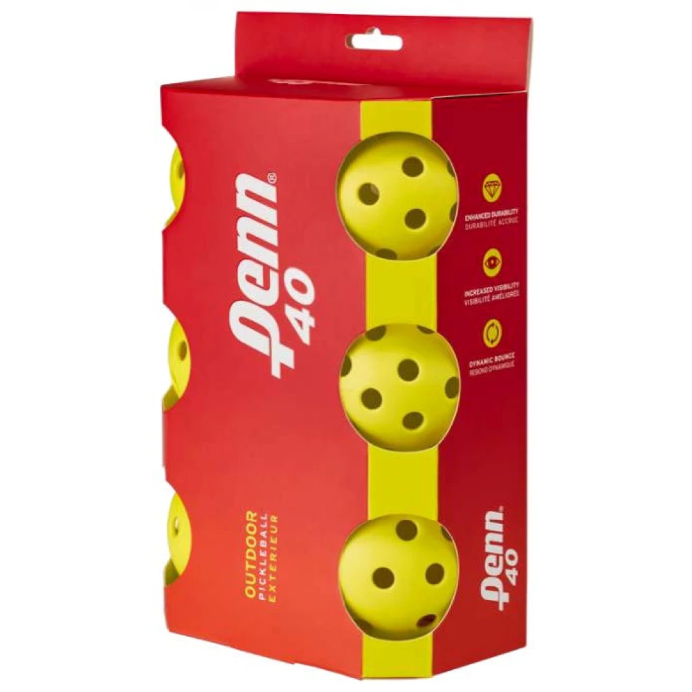Head Penn 40 Outdoor Pickleball Balls (6 Pack) 3 Head Penn 40 Outdoor Pickleball Balls (6 Pack)