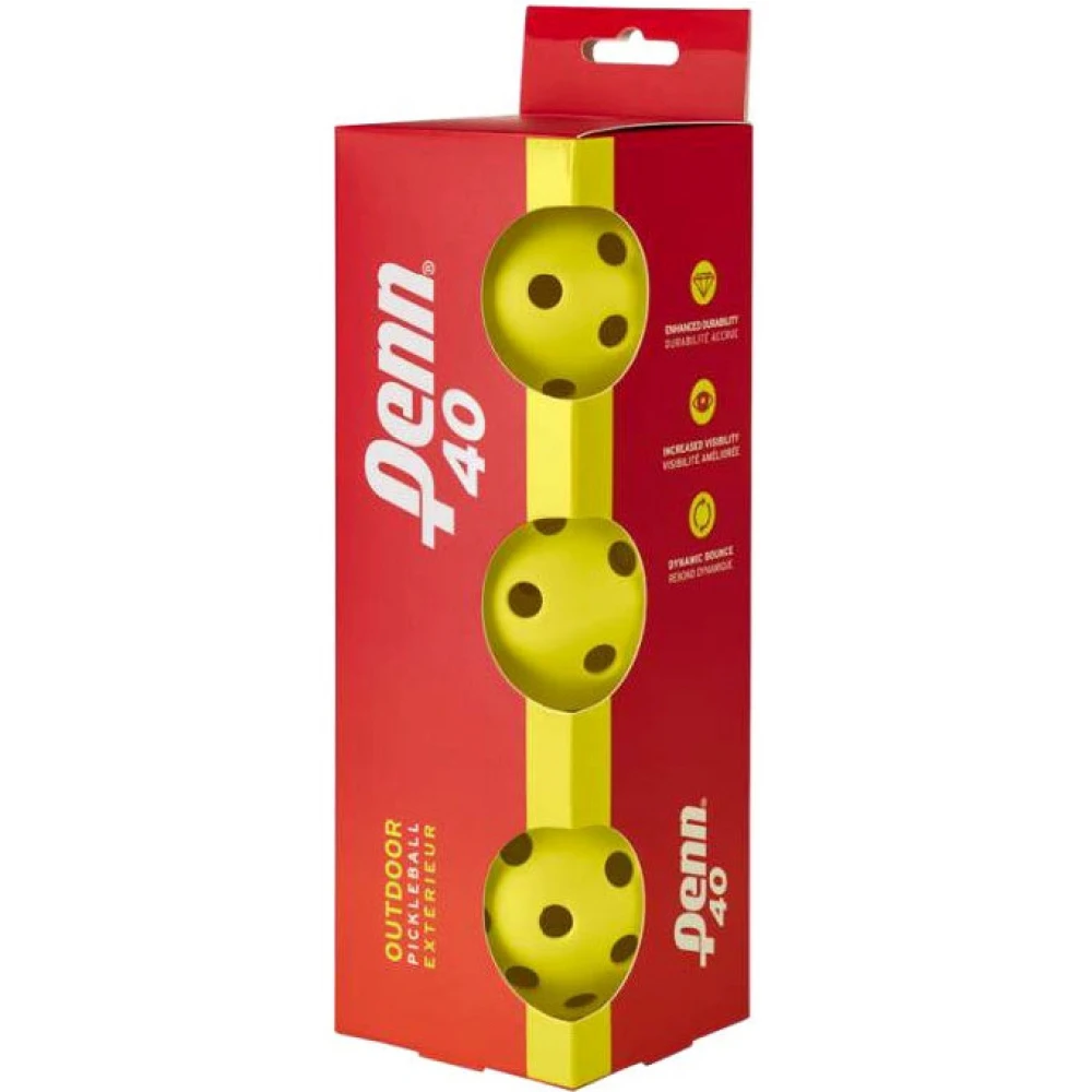 Head Penn 40 Outdoor Pickleball Balls (3 Pack) 3 Head Penn 40 Outdoor Pickleball Balls (3 Pack)