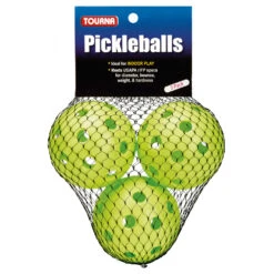 Tourna Indoor Lime Green Pickleballs (3-Pack)