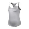 DUC Christie Women’s Tennis Tank (Silver/White) [SALE] -Tennis Equipment Shop w2001 slw duc christie tennis tank silver whitefront 1000 1000