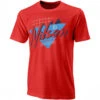 Wilson Men’s Nostalgia Tech Tennis Tee (Infrared/White) -Tennis Equipment Shop wilson nostalgia tech men s tennis tee infrared wra779403 1000 1000