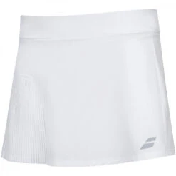 Babolat Women’s Compete Tennis Skirt W/ 13” Inseam And Performance Polyester (White/White)
