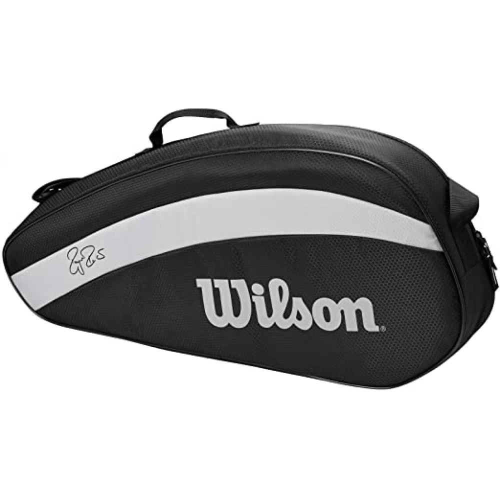 Wilson Federer Team 3 Racquet Tennis Bag (Black) - Image 2