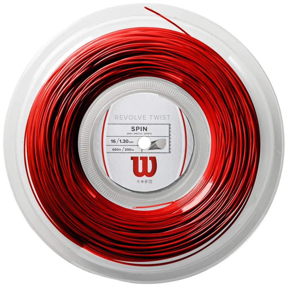 Wilson Revolve Twist 16g Red Tennis String (Reel) 3 Wilson Revolve Twist 16g Red Tennis String (Reel)