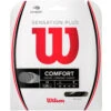 Wilson Sensation Plus 17g Black Tennis String (Set) -Tennis Equipment Shop wr830020117 sensation plus 17 bk pkg 1000 1000