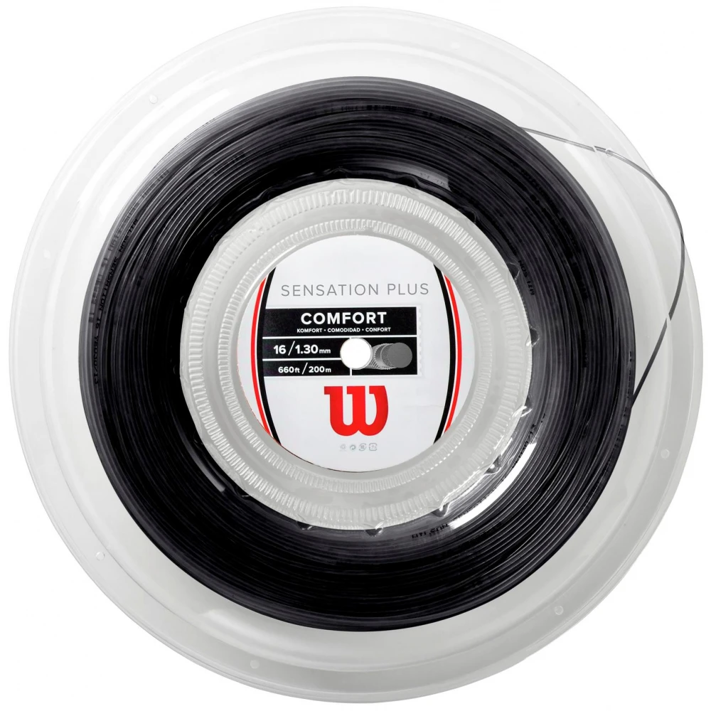 Wilson Sensation Plus 16g Black Tennis String (Reel) 3 Wilson Sensation Plus 16g Black Tennis String (Reel)