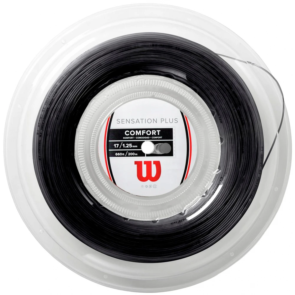 Wilson Sensation Plus 17g Black Tennis String (Reel) 3 Wilson Sensation Plus 17g Black Tennis String (Reel)