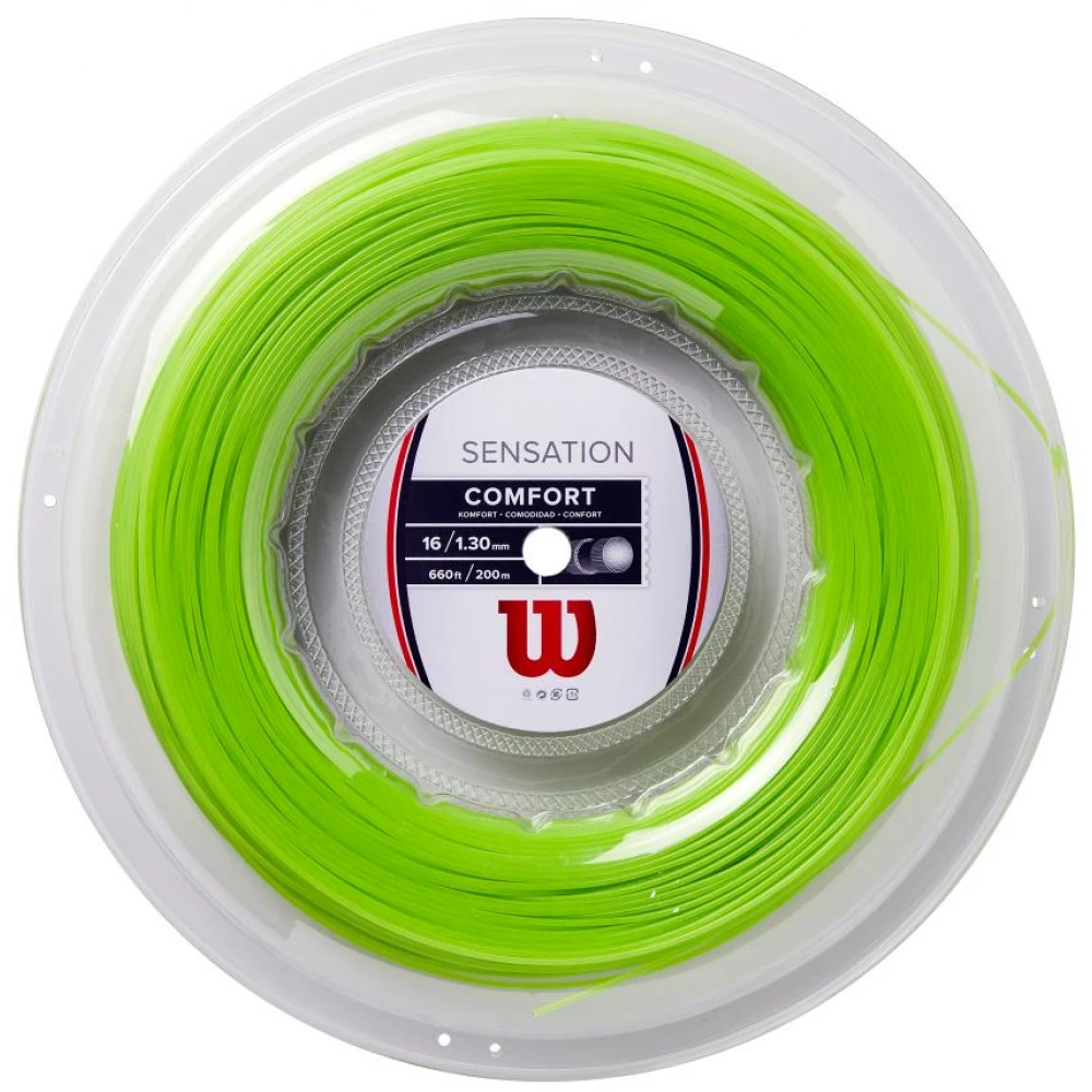 Wilson Sensation 16g Neon Green Tennis String (Reel) 3 Wilson Sensation 16g Neon Green Tennis String (Reel)