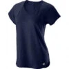Wilson Women’s Tennis Training V-Neck Tee (Peacoat) 1 Wilson Women’s Tennis Training V-Neck Tee (Peacoat) -Tennis Equipment Shop wra775906 wilson womens tennis training v neck peacoat 1000 1000