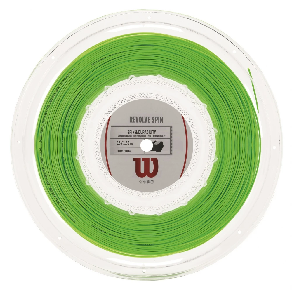Wilson Revolve Spin 16g Green Tennis String (Reel) 3 Wilson Revolve Spin 16g Green Tennis String (Reel)