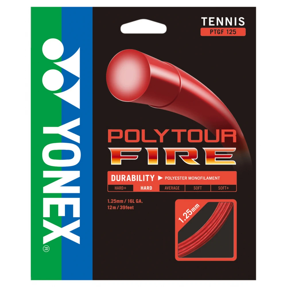 Yonex POLYTOUR Fire 125 16L Tennis String (Set) 3 Yonex POLYTOUR Fire 125 16L Tennis String (Set)